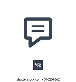 Chat isolated minimal single flat linear icon. Comment line vector icon for websites and mobile minimalistic flat design.