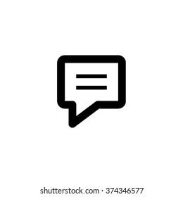 Chat isolated minimal single flat linear icon. Comment line vector icon for websites and mobile minimalistic flat design.
