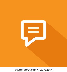 Chat isolated minimal single flat linear icon. Comment line vector icon for websites and mobile minimalistic flat design.