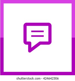 Chat isolated minimal single flat linear icon. Comment line vector icon for websites and mobile minimalistic flat design.