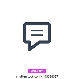 Chat isolated minimal single flat linear icon. Comment line vector icon for websites and mobile minimalistic flat design.