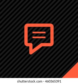 Chat isolated minimal single flat linear icon. Comment line vector icon for websites and mobile minimalistic flat design.