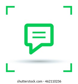 Chat isolated minimal single flat linear icon. Comment line vector icon for websites and mobile minimalistic flat design.