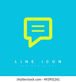 Chat isolated minimal single flat linear icon. Comment line vector icon for websites and mobile minimalistic flat design.