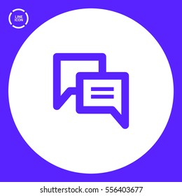 Chat isolated single linear icon for websites and mobile minimalistic flat design.