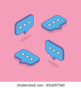 chat isometric icon .chat isometric vector illustration.