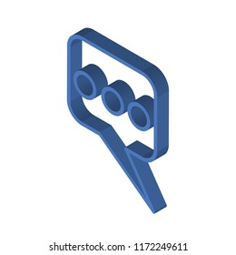 Chat isometric left top view 3D icon