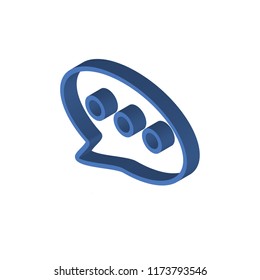 Chat isometric left top view 3D icon