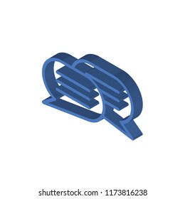 Chat isometric left top view 3D icon