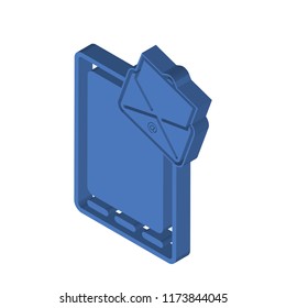 Chat isometric left top view 3D icon