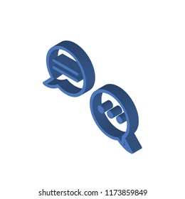 Chat isometric left top view 3D icon
