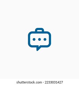 plantilla de ilustración vectorial de diseño de logotipo de trabajo de chat