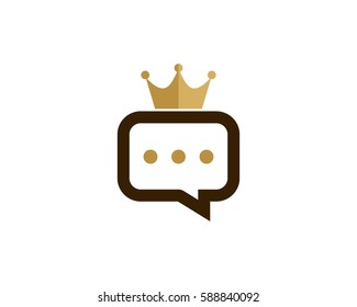 Chat King Logo Design Element