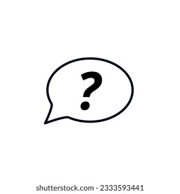 Chat leaked vector flat icon with question mark, graphic resource for websites and projects.
