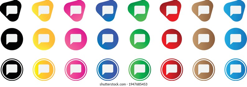 icono de relleno de chat izquierdo. conjunto de iconos web . colección de iconos. Ilustración vectorial simple.