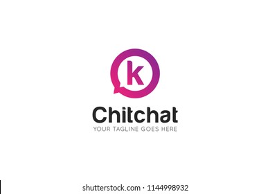 Chat Letter K Logo, Icon, Symbol