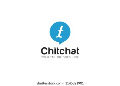 chat letter t logo, icon, symbol