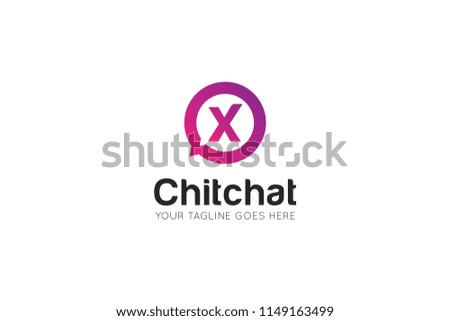 chat letter x logo, icon, symbol