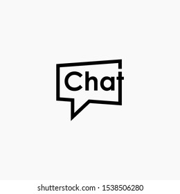 
chat lettering with bubble concept. talk, speak, logo template. Chat vector logotype design template.  -vector