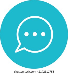 Chat line circle icon vector image. Can also be used for web apps, mobile apps and print media.