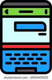 Chat Line Filled Vector Icon Design