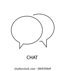 icono de línea de chat
