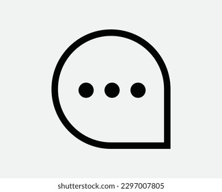 Icono de línea de chat. Conversación de voz de mensaje blanco negro Comunicar burbuja Mensajes de texto Símbolo de la ayuda Ilustración Gráfico Ilustración del vector gráfico