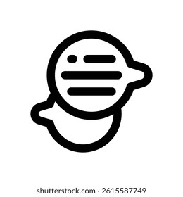 chat line icon. Clean and minimalist vector icon for websites, mobile apps, presentations, and logos. Fully scalable and customizable for any project.