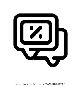 chat line icon. Clean and minimalist vector icon for websites, mobile apps, presentations, and logos. Fully scalable and customizable for any project.