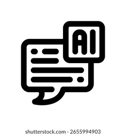 chat line icon. Clean and minimalist vector icon for websites, mobile apps, presentations, and logos. Fully scalable and customizable for any project.
