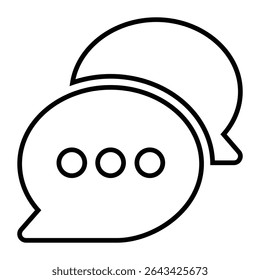 chat line icon design. chat thin black outline symbol vector illustration. editable stroke icon on transparent background. - Powered by Shutterstock - Get 15% off with code: PIKWIZARD15