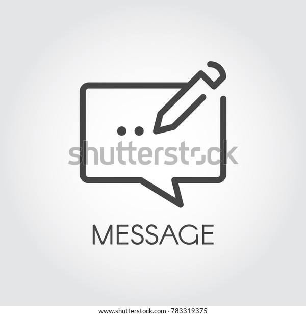 Chat Line Icon Graphic Contour Symbol Stock Vector Royalty Free