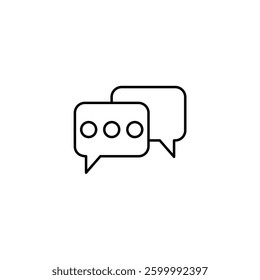 Chat line icon illustration vector icons