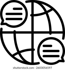 chat line icon illustration vector