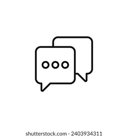 Chat line icon isolated on white background