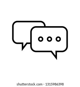 Chat line icon, logo isolated on white background