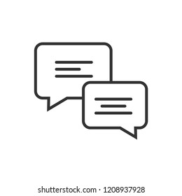 Chat line icon on a white background