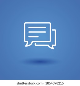 icono de línea de chat, ilustración del vector de contorno.