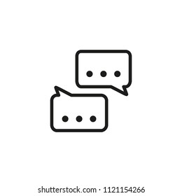 Chat line icon. Speech bubbles, dialogue, commenting. Messenger concept. Vector illustration can be used for topics like communication, technical support, conversation