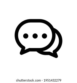 icono de la línea de chat. adecuado para logotipo, ilustración, etc