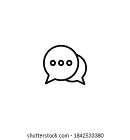 Chat line icon, Chat symbol vector