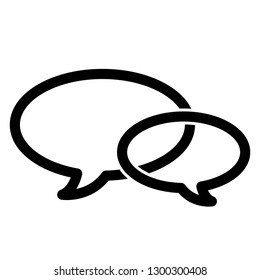 Chat line icon. vector design icons 