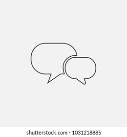 chat line icon vector illustration. message icon vector