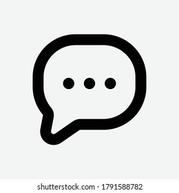 Chat Line Icon - Vector Illustration