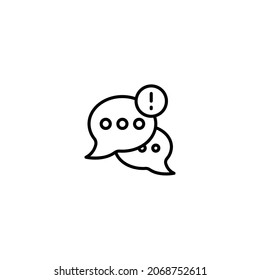 Chat Line Icon, Vector Template