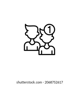 Chat Line Icon, Vector Template