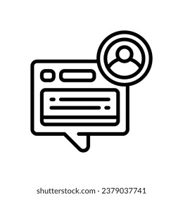 chat line icon. vector icon for your website, mobile, presentation, and logo design.