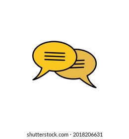 icono coloreado de ilustración de línea de chat. de los iconos de la ilustración empresarial. Los signos, símbolos se pueden utilizar para web, logotipo, aplicación móvil, interfaz de usuario, UX