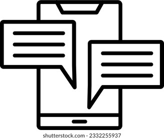 Diseño de icono de la línea de chat
