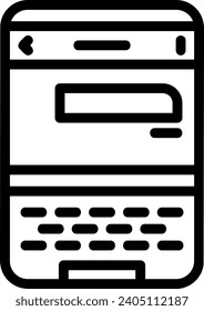 Chat Line Vector Icon Design